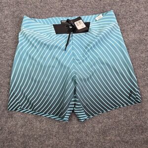 Oakley Boardshorts‎ Mens 34 Blue Tempestas Stripe Hydrolix 20" Pinnacle Repreve